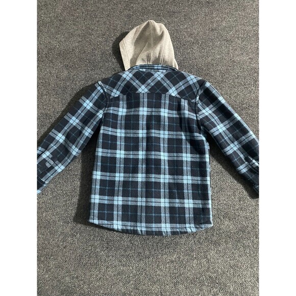 Freedom Foundry Boy's Jacket Small (7-8) Sherpa Fleece Lined Shirt Jacket Plaid - Picture 11 of 12